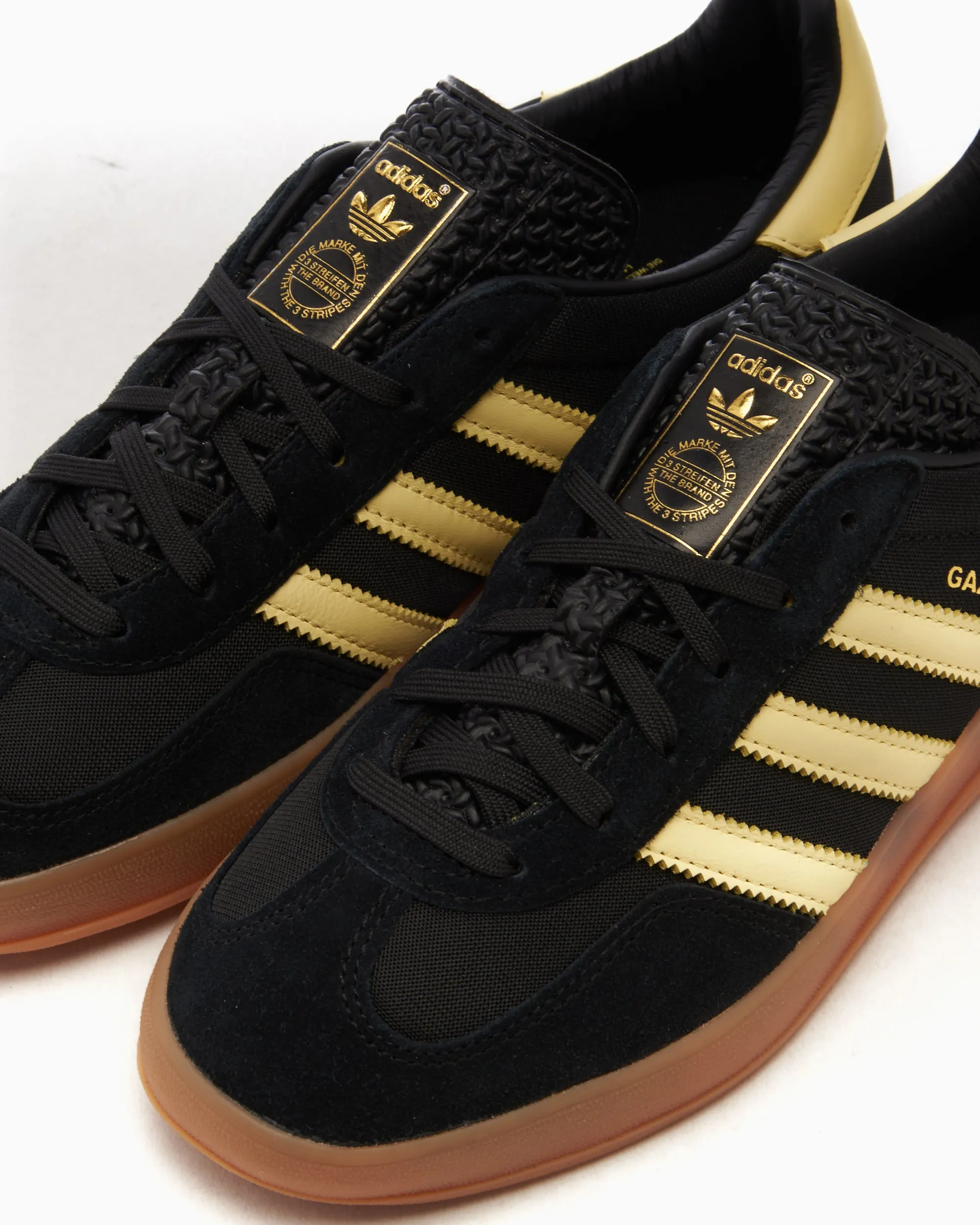 ADIDAS GAZELLE INDOOR BLACK YELLOW GUM