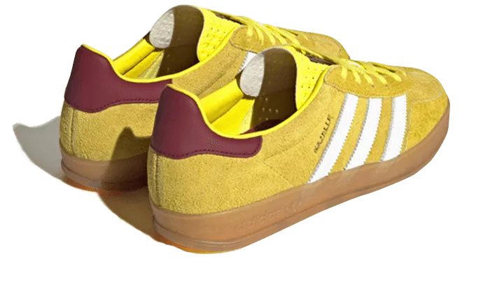 Adidas Gazelle Indoor Bright Yellow Collegiate Burgundy