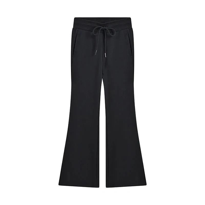 Autumn Winter Sweatpants Low-waisted Drawstring Flare Vintage Bottom