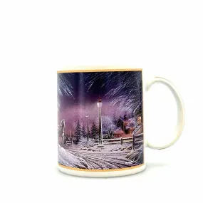 Cozy The Hadley Collection Terry Redlin Coffee Mug Cup Winter Wonderland 1998 Red Ceramic Vintage