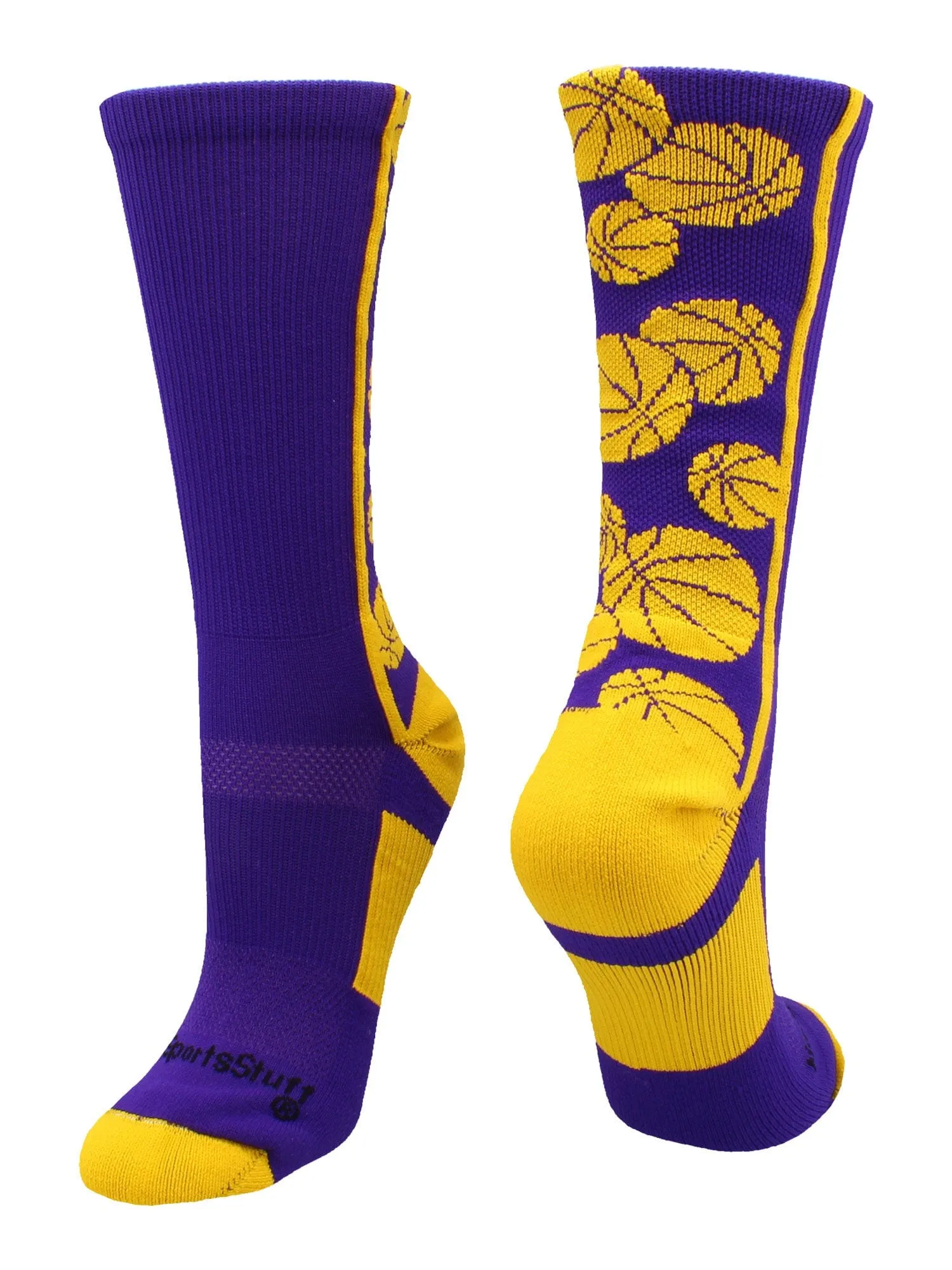 Crazy Basketball Logo Crew Socks (multiple colors)