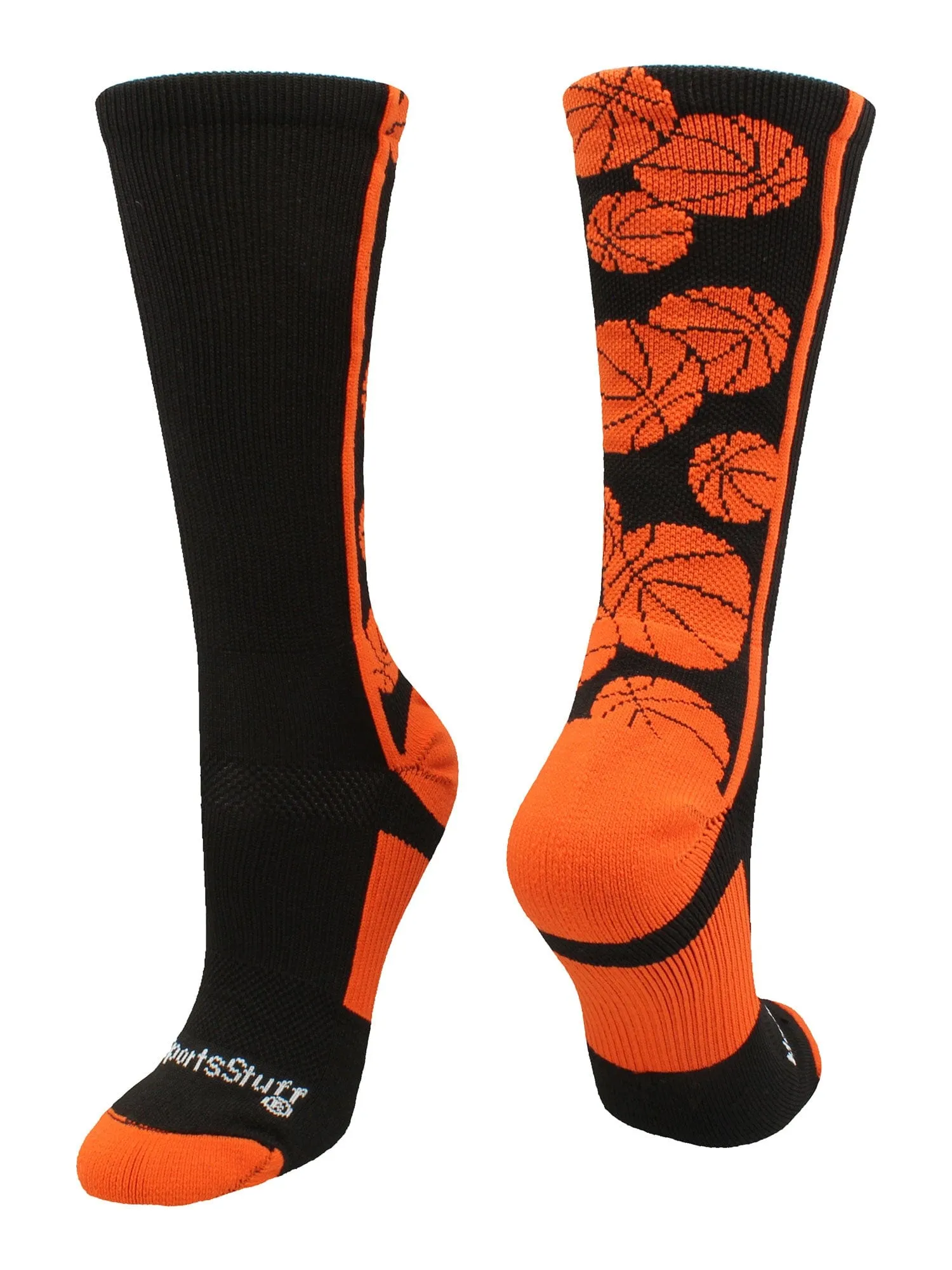 Crazy Basketball Logo Crew Socks (multiple colors)