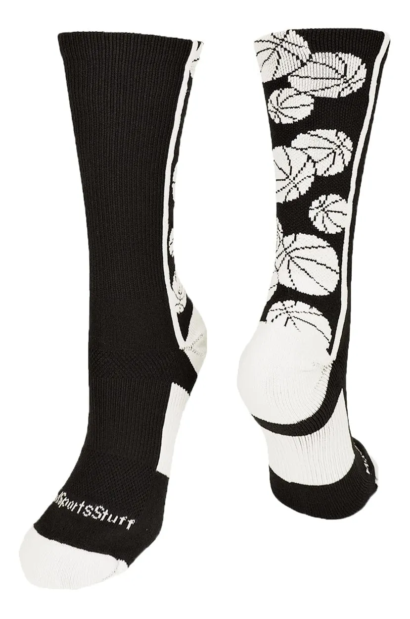 Crazy Basketball Logo Crew Socks (multiple colors)