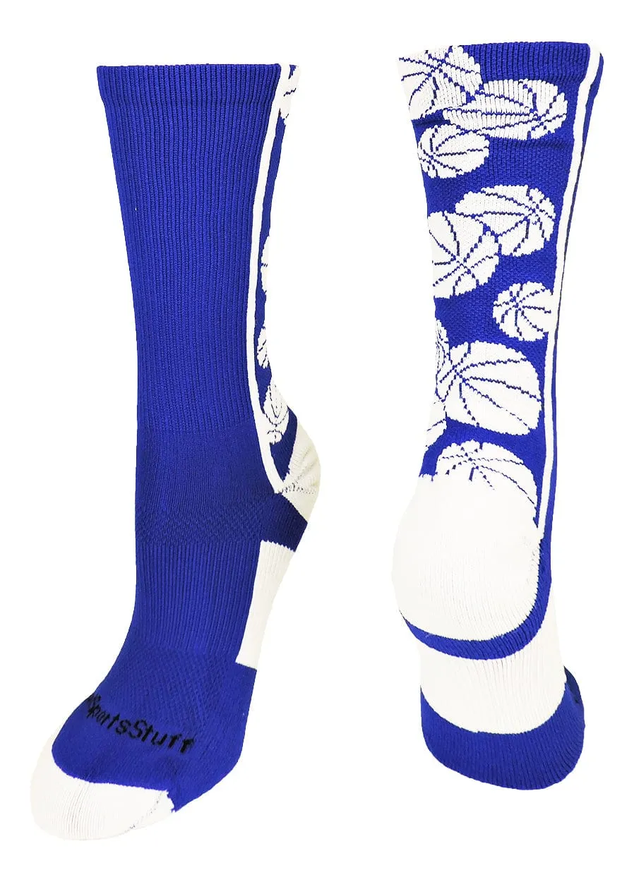 Crazy Basketball Logo Crew Socks (multiple colors)