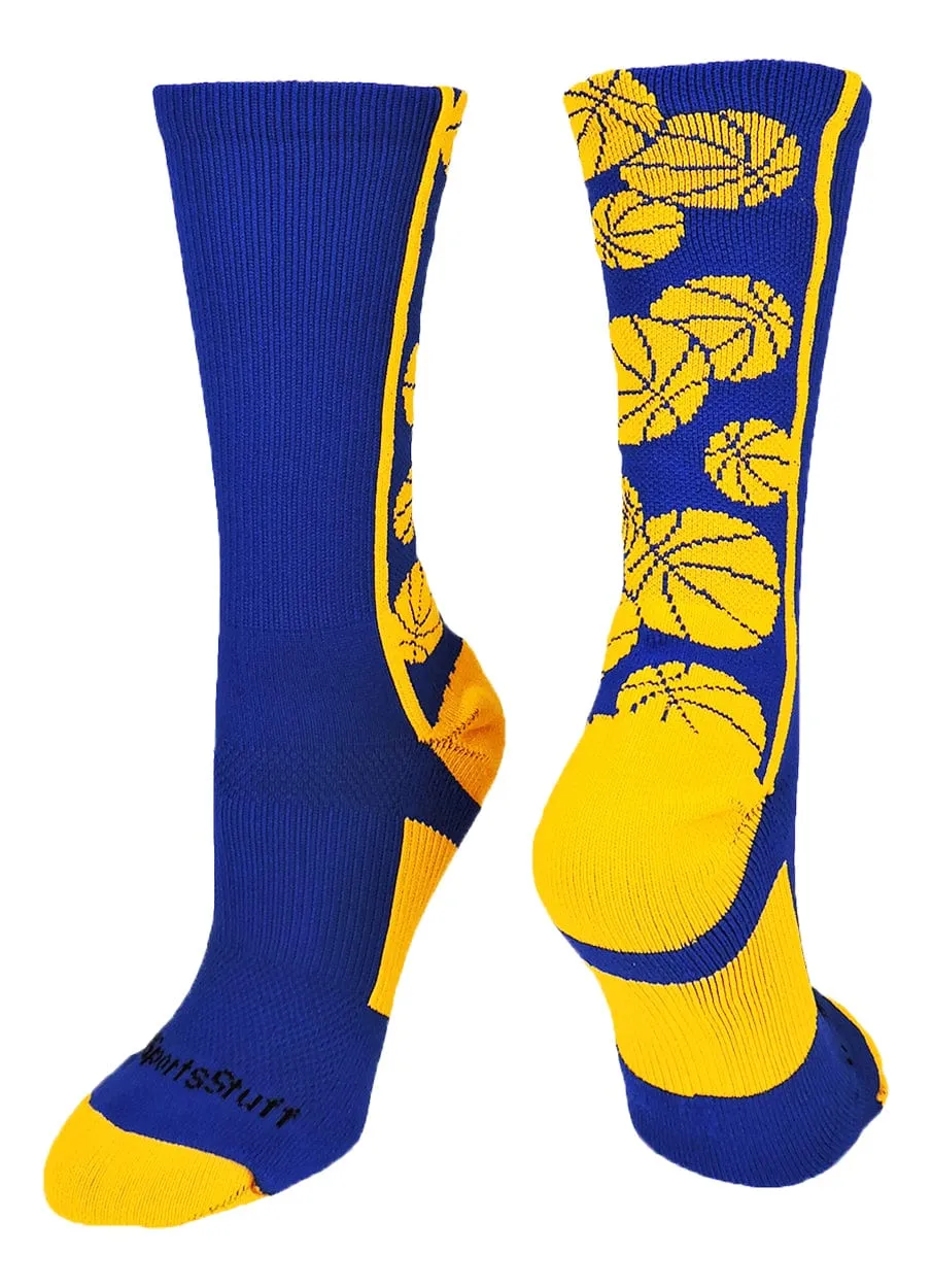 Crazy Basketball Logo Crew Socks (multiple colors)