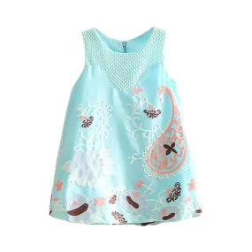 Girls Graffiti Embroidery Tank Dress