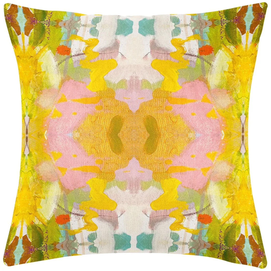 Jardin Yellow 26x26 Pillow