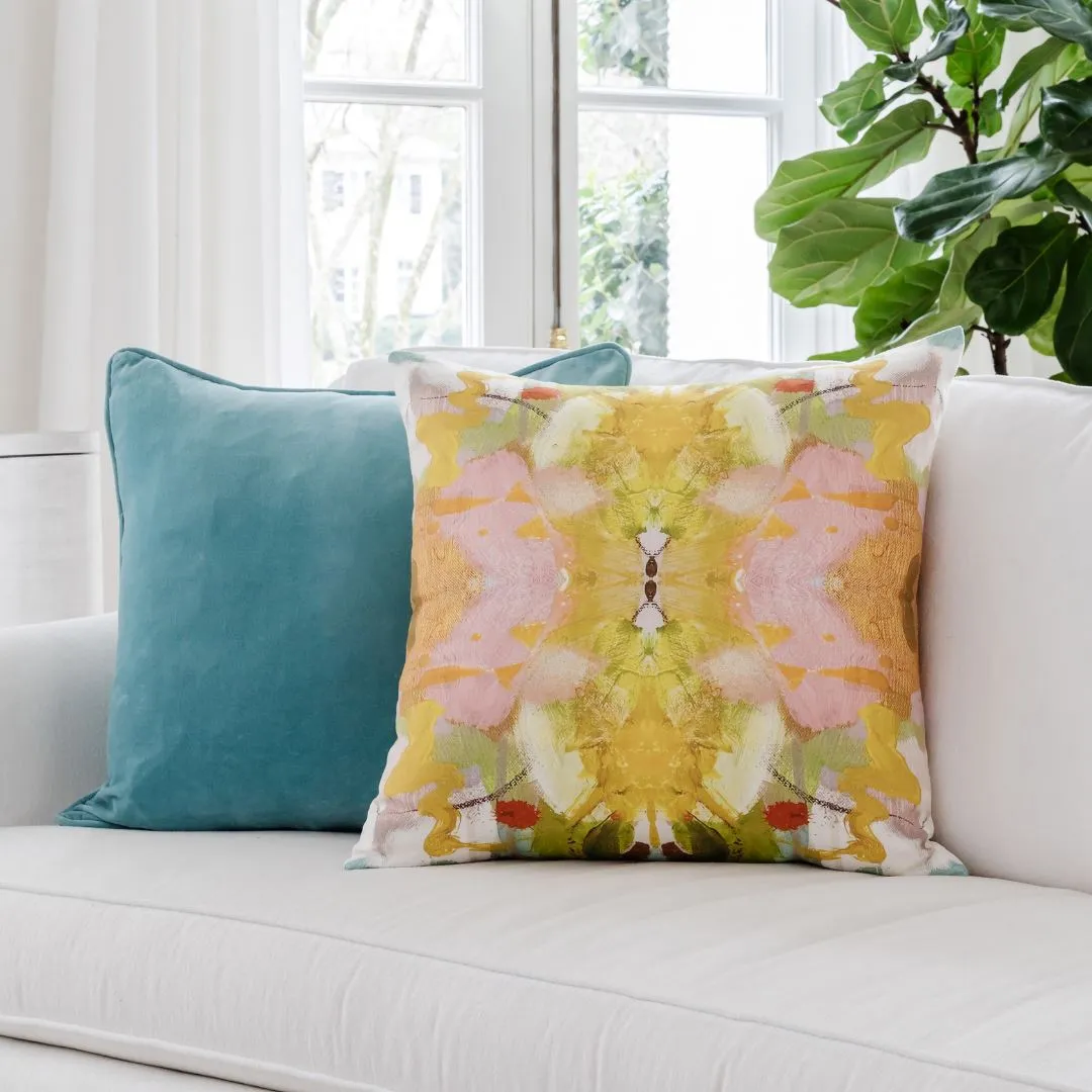 Jardin Yellow 26x26 Pillow