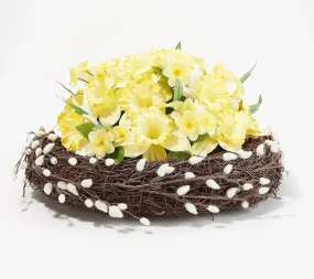 Martha Stewart Daffodil and Pussy Willow Nest Centerpiece