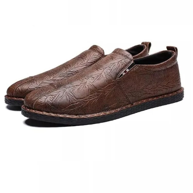 Men's Stylish Breathable Leather Round-Toe Casual Shoes