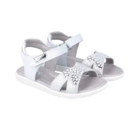 Metallic Silver Dots Sandals