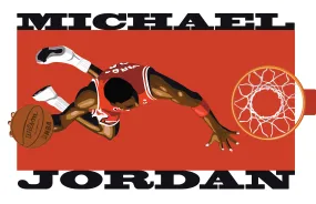 Michael Jordan Dunk Illustration