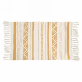 MUSTARD YELLOW AZTEC PRINT RUG