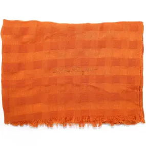 Salvatore Ferragamo Scarf Cinnamon Orange - Silk Shawl SALE